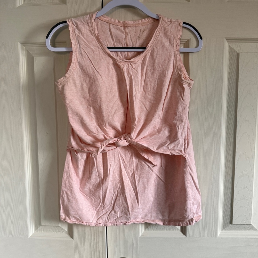 Latched Mama Light Pink Tie-Front Nursing Tank Top Size Small